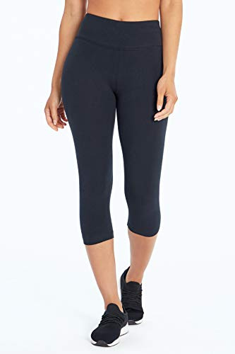 Bally Total fitness dam hög midja magkontroll capri legging, Svart, XL