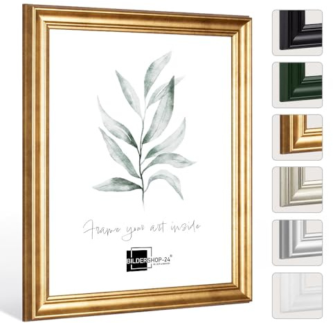 Bildershop-24 Bilderrahmen Barockrahmen Nepal 21x29,7cm (DIN A4) Blattgold