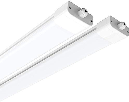 Anten 18W LED Feuchtraumleuchte 60cm für Keller, Garage, Innen- und Außenbeleuchtung | IP65 Wasserfest Kellerleuchte, Feuchtraumlampe in (Kaltweiß 6000K / Neutralweiß 4000K),2 Stück