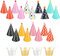 Shinelee 22 Pezzi Cappellini Festa Compleanno Cappelli Cono Cappello Corona con Pon Pon Mini Cappelli di Carta per Bambini Adulti