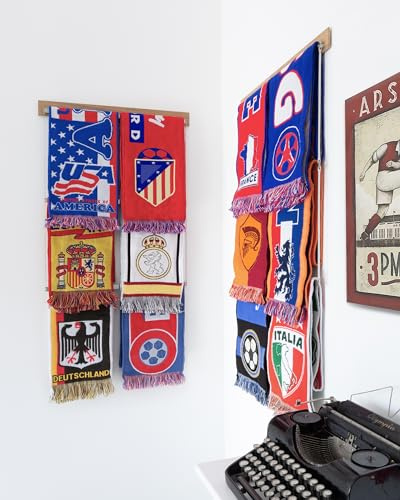 Estante de exhibición de Bufandas Deportivas - Soporte de exhibición de Bufandas de fútbol (2X módulo)