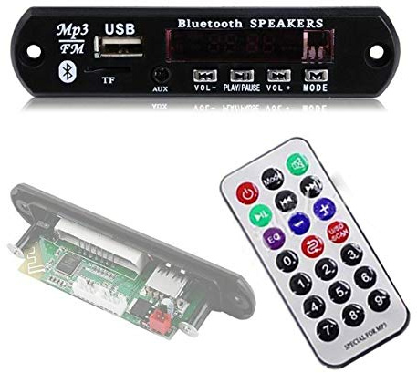 Modulo ricevitore Bluetooth, Riloer scheda di decodifica MP3 portatile Ricevitore stereo audio Bluetooth per accessori interni auto radio fai-da-te, supporto scheda SD AUX TF