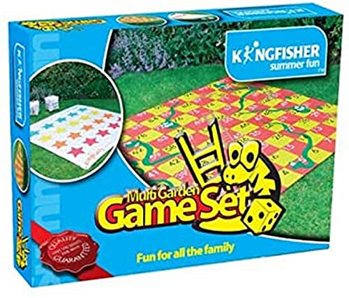 Thrink Snakes And Ladders Board Game - Garden Game Set | Includes Reversible Playing Mat | Suitable For Two Or More Player