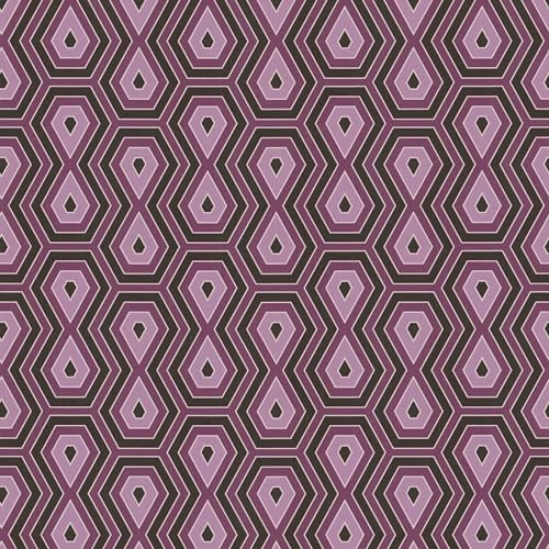 Grafik Tapete Profhome 377073-GU Vliestapete glatt im Retro-Stil matt lila schwarz 5,33 m2