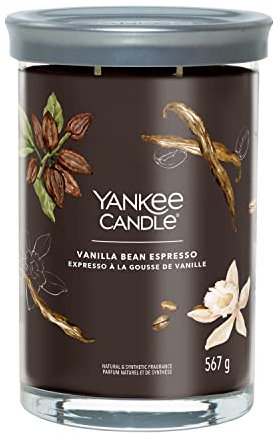 Yankee Candle Signature Duftkerze | große Tumbler-Kerze mit langer Brenndauer „Vanilla Bean Espresso“ | Soja-Wachs-Mix | Perfekte Geschenke für Frauen