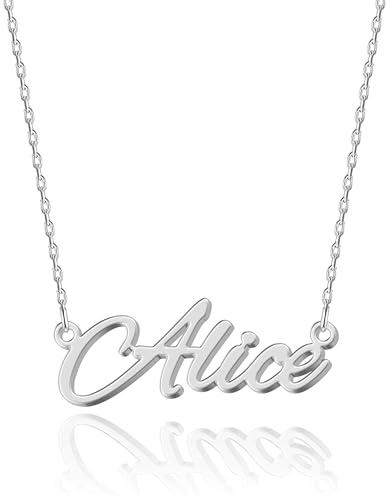 UMAGICBOX Collana con nome personalizzato squisito | 14 stili di polizia a scelta | ciondolo in acciaio inossidabile placcato oro 18 K e argento Sterling da personalizzare | idea regalo originale da