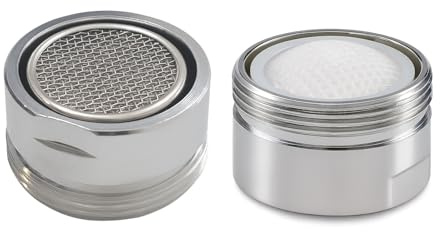 XNTONG Lot de 2 aérateurs de robinet, filtre de robinet à filetage externe M20, aérateur de robinet d'évier de cuisine, avec clé de buse de mélange en maille d'acier inoxydable, pour robinets avec
