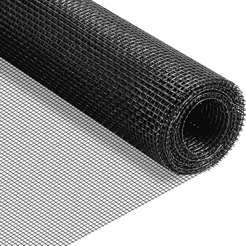 REDTRON Fiberglas-Fliegengitter Gewebe 1,2 x 2,5 m, DIY Insektenschutz Fliegennetz für Türen und Fenster, Fenster Fliegennetz gegen Mücken und Katzen, Schwarz