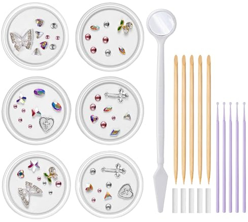 Einzigartiges Zahnstein-Set – kreatives Zahnschmuck-Set für Zähne, Kristalle, Schmuck, Zähne, Edelsteine, professionelles Zahnstein-Set für strahlendes Lächeln
