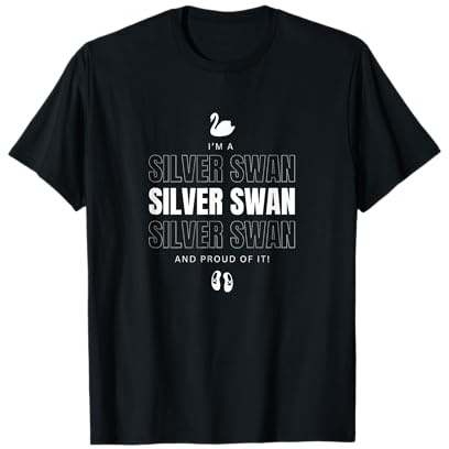 Silver Swan Dancing Ballet T-Shirt
