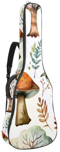 Gitarrentasche in voller Größe, wasserdichte Gitarren-Abdeckung, Tragetasche für akustische klassische E-Gitarren, niedliche Aquarell-blaue Blume mit Bienen, Mehrfarbig 04, 42.9x16.9x4.7 in, Lässiger