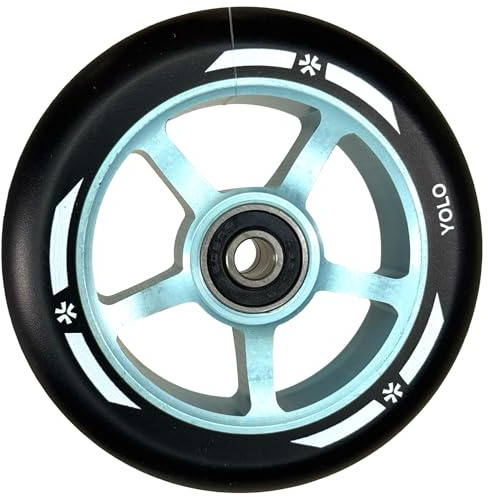 Union Yolo Stunt-Scooter Rolle Abec9 100mm I Leicht I Trick Tret Roller I Ersatzrad I Reifen I Wheel (Hellblau)
