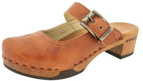 woody Damen Jaqueline Clog, Safor Braun, 39 EU