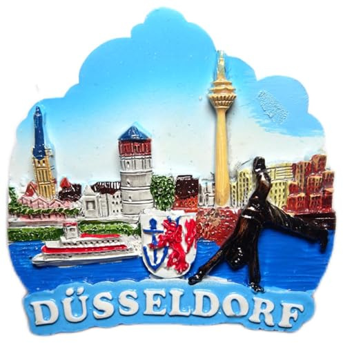 Magnet Souvenir Düsseldorf 7 x 7 x 2 cm Kühlschrankmagnet Stadt Deko GCG 531500