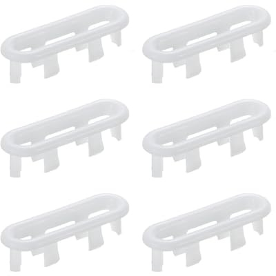 6 Pcs Sink Overflow Ring, Oval Wash Basin Sink Trim Overflow Cover, Basin Drain Cover Hole Insert in Caps for Bathtub, Kitchen, Sink