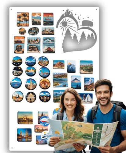 Anwicar Magnettafel - Magnetische Pinnwand mit Herz-Motiv - ideal für Magnete und Notizen - magnetisches Whiteboard - beschreibbare Tafel - inkl. Montageset - 30x50 cm - Weiß