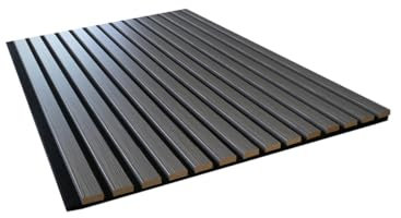 2x Handelskönig Akustikpaneele je 240 x 56,1 x 1,9 cm, Wandpaneele in Holzoptik als Schallabsorber, Paneele für Wand Deko, Wandverkleidung, Schallschutz - 2er Set (insg. 2,68 m²) Eiche Grau
