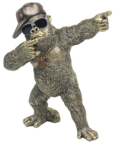 Lesser & Pavey Attitude Gorilla Bolting Decor Animal Figurine | Bold Decorative Style, Display Accent, Stable Base, Eye Catching Ornament, Ideal for Home and Office Decor, Fun Gift Choice