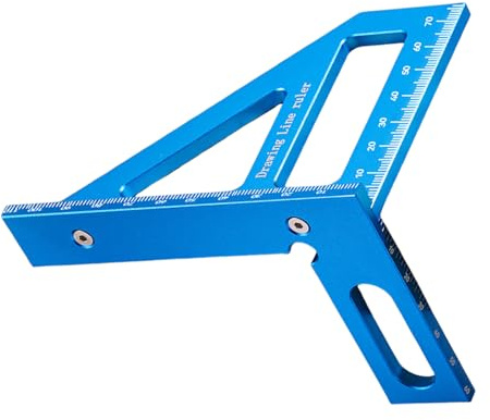 Hkfgdjdl 45 90 gradi carpenteria triangolare righello quadrato goniometro strumento per misurazione precisa nella produzione di mobili e costruzione