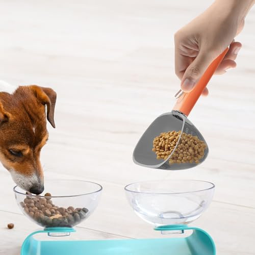Generisch Pelle à nourriture pour chien – ABS | Verre doseur de nourriture pour chien avec graduation | Chiens, chats, lapins et pelle à nourriture pour animaux de compagnie | Cuillère Fòoedel pour