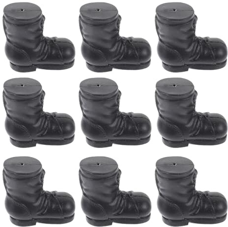 DOITOOL 10 Stück Weihnachtsmannstiefel Dekoration aus Kunststoff Kleine Rote Nikolausstiefel für Weihnachtsfeier Selbstgemacht Partydeko und Gastgeschenke