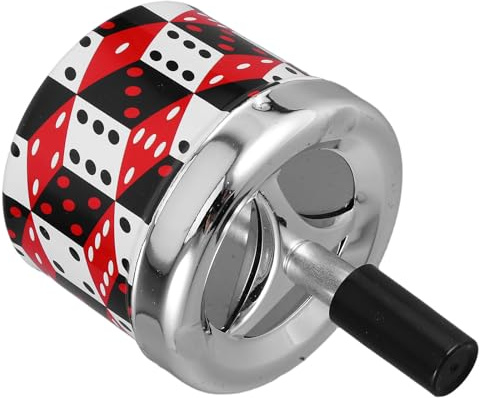 Cenicero Elegante Redondo Automático Tapa Giratoria de Metal | Extinción Automática, Fácil Limpieza, Diseño Multifuncional, Uso Interior y Exterior, Estilo Retro para Cigarrillos