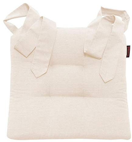 Magma Heimtextil Stuhlkissen Sitzkissen Schleifenband Auflage Polster Stuhl Stuhlauflage Rattanstühle extra dick robust Esszimmerstühle Indoor Outdoor