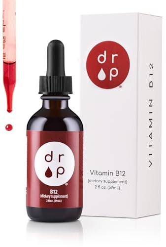 Vitamin B12 2500 mcg 2 oz Liquid Drops for Energy Production, Nervous System Health - No Artificial Preservatives, Non-GMO, Gluten Free, Vegan-Friendly