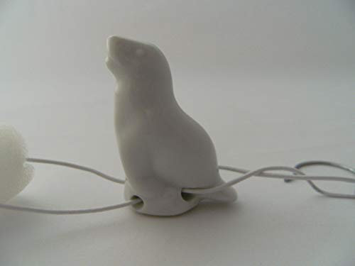 Lindner Porzellan Tropfenfänger Seehund, weiß, für Kaffee- oder Teekannen, Tier Robbe