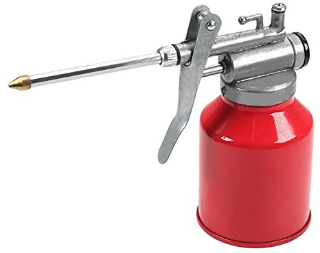 Utoolmart Ölkanne Ölpumpe Öler, 250g Metall Hochdrucköler Schmierung Öle Dose Flasche Manuelle Ölpistole mit starrem Auslauf Daumenpumpe Werkzeug Öler 1St