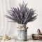 LESING Fleurs de Lavande artificielles avec Vase, Fausses Plantes de Lavande dans Un Vase décoratif en métal, Fleurs Vintage rustiques pour décoration de Maison et de Ferme (Cœur, Violet)