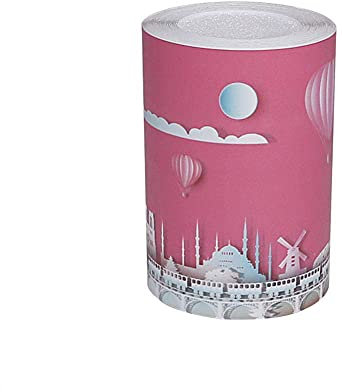 Dostear BordüRe Selbstklebend Kinderzimmer Tapeten Wohnzimmer Wanddeko Badezimmer 3d Fliesenaufkleber Wandleisten Rosa Ballon 10 X 500cm