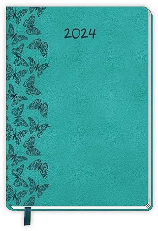 Trötsch Taschenkalender A6 Soft Touch Schmetterlinge 2024: Soft Touch Terminkalender