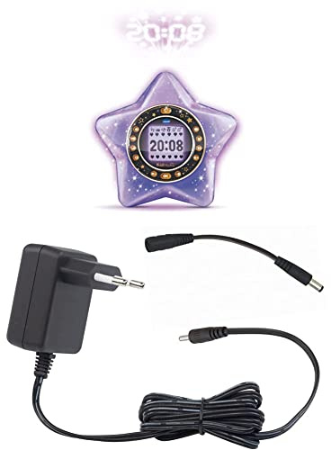 VTech Kidimagic Starlight Violet Réveil Magique Étoile Projection Animée Adaptateur Secteur