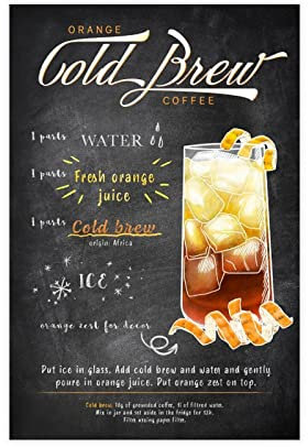 JDRC Cold Brew Coffee Making Process Canvas Poster Wall Art Decor Print Picture Paintings for Living Room Bedroom Decoration Unframe: 24x36inch(60x90cm)