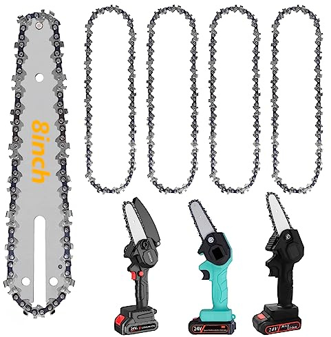 4-Pack sägeketten 8 zoll, 3/8 LP 8 zoll kettensag kett, für 24 cm Schiene | 8 zoll kette, 45 Antriebsglieder, 1.3mm, mini kettensag 8 IN, kettensag 8 in, ersatzkette 8 zoll für mini kettensäge