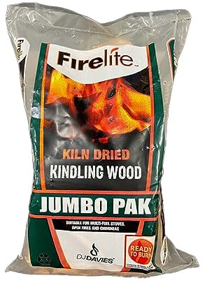 DJ Davies Firelite Kiln Dried Kindling Firestarter Wood - 1 bag (Approx. 3.2 kg)