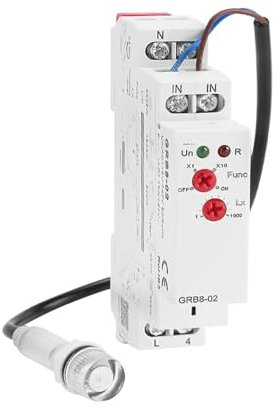 DAVBIR GRB8-01/02 Interruttore crepuscolare su guida Din Timer fotoelettrico Relè sensore di luce AC110V-240V Auto ON OFF perfection (Size : GRB8-02 AC110-240V)