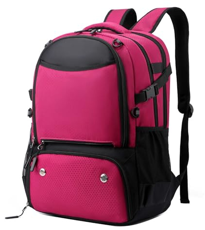Vmokki Tennis Rucksack für 2 Schläger Große Tennistasche Rucksäcke mit Schuhfach, Ballnetz Sportrucksack für Badminton, Fußball Damen Herren Jungen