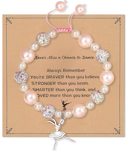 LXONTSG Pink Armband mit Perle für Mädchen und Damen - Kinder Schmuck Armkette