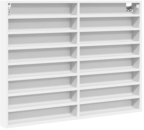 vidaXL Vitrinenschrank Weiß 100x8,5x75 cm Holzwerkstoff
