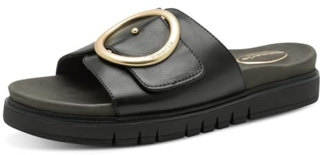 Tamaris dam Tamaris Comfort Damen Pantoletten Aus Leder ElegantSandal