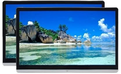 Car DVD Player 13.3/14'Headrest Monitor Display IPS Tablet Touch Screen Dual HMDI For Car Rear Seat Player Video Music FM BT(14 inch 8G-128G-2P)