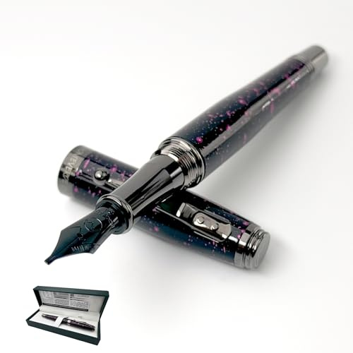 Monteverde Invincia Vega Starlight Purple - Pluma estilográfica, punta flexible, diseño artístico, instrumento de escritura expresivo