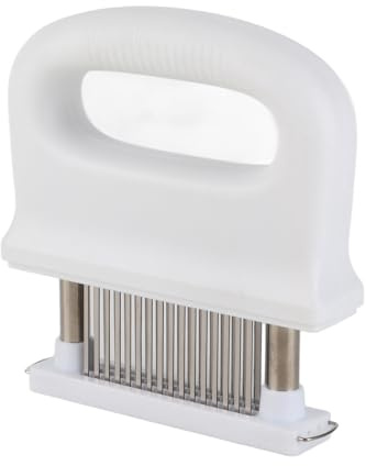 Stainless Steel Meat Tenderizer Needle, 48 Pin Ergonomics Meat Tenderizer Tool Steak Perforator Chicken Tenderizer Meat Hammer Mallet for Chicken, Beef, Pork