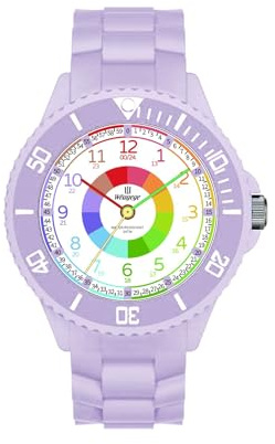 Kids Watch,Kids Learning Wrist Watches,Time Learn Watch for Kid,First Wristwatch from Children,Analog Watches with The Rotating Bezel,Easy to Learn The time Reading with Soft Strap