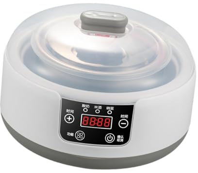 FLCPJGV Yogurtiera Contenitore Interno in Acciaio Inossidabile Professionale Multifunzionale Natto Maker 1.2L
