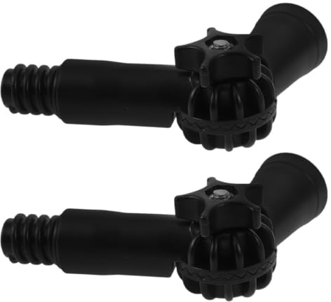 ULDIGI Extension Pole Adaptor Angle Hinge Tip for Window Cleaner Brush Duster and Mop Pole Connector Universal Threaded Tip Attachment for High Reach Cleaning 2 Pack