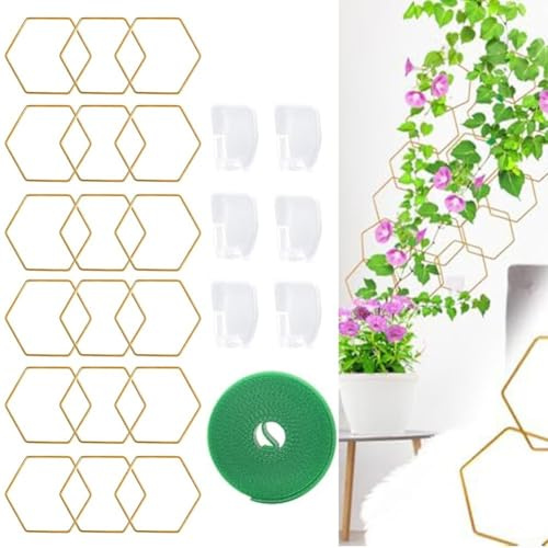 HEBEOT 18 tralicci per piante rampicanti, catena da giardino, traliccio, piante, supporto per piante rampicanti fai da te