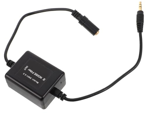 Uonlytech Filtre Audio Anti-Bruit pour Voiture Suppresseur De Bruit De Boucle De sans Alimentation Réducteur De Bourdonnement Distorsion pour Haut-parleurs Et Amplificateurs Installation Plu
